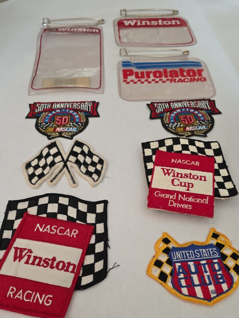 Vtg Lot NASCAR Winston Cup Auto Club Purolator Racing Memorabilia Patches Pins